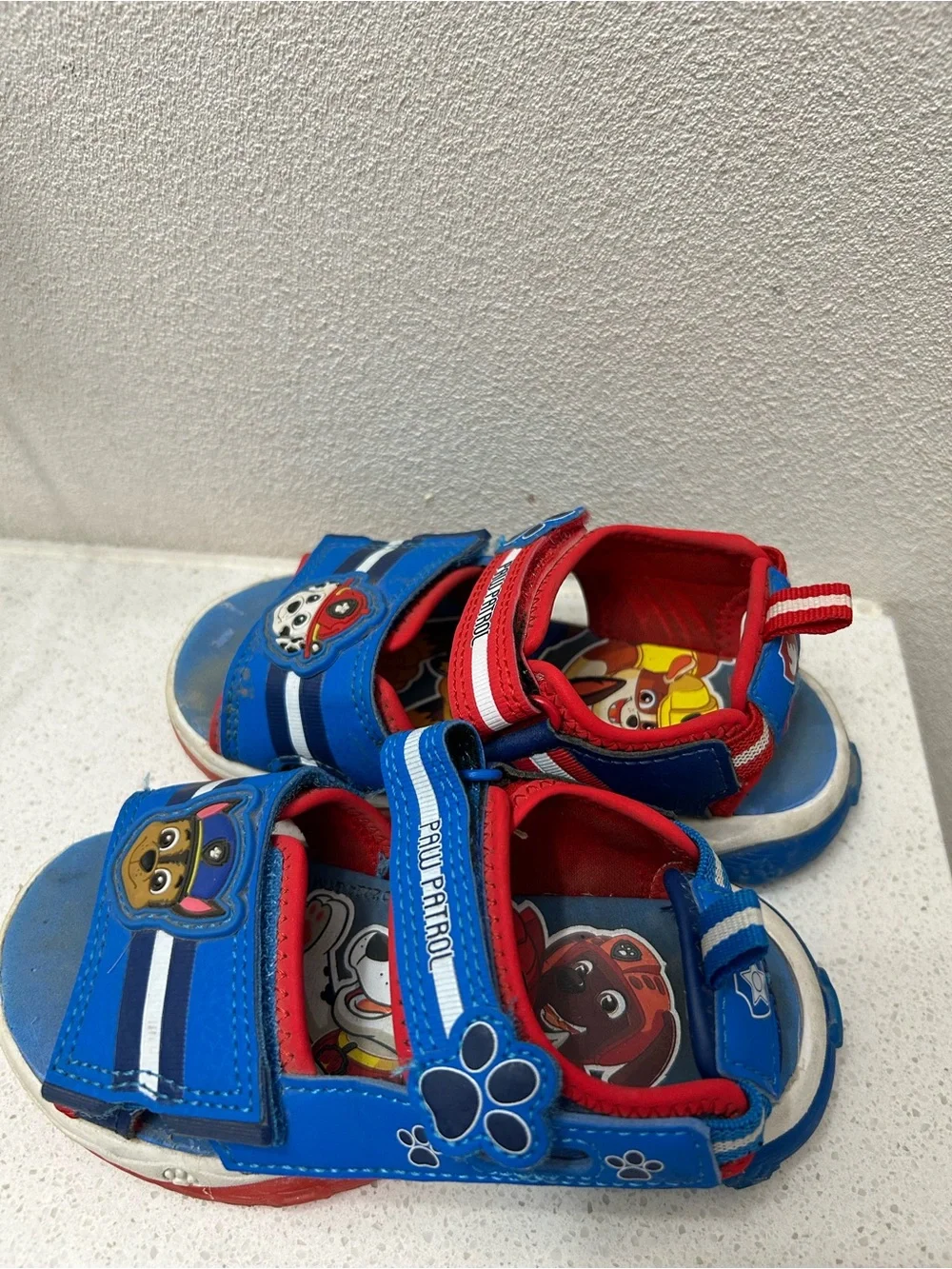 Paw Patrol Blue and Red Character Hook-and-Loop Kids Sandals